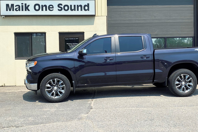 2023 Chevrolet Silverado with professional window tint in North Bay